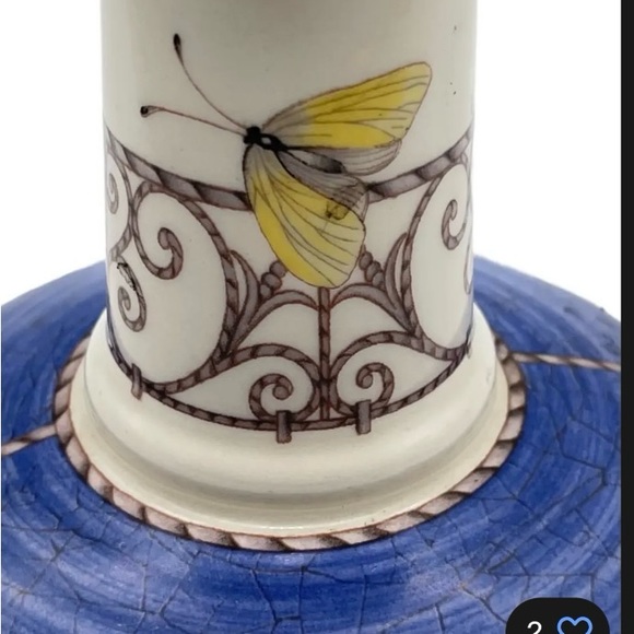 Sarahs’s Garden Queens Ware 1997. Candle sticks.Wedgewood. Butterfly Heirloom - Picture 7 of 9